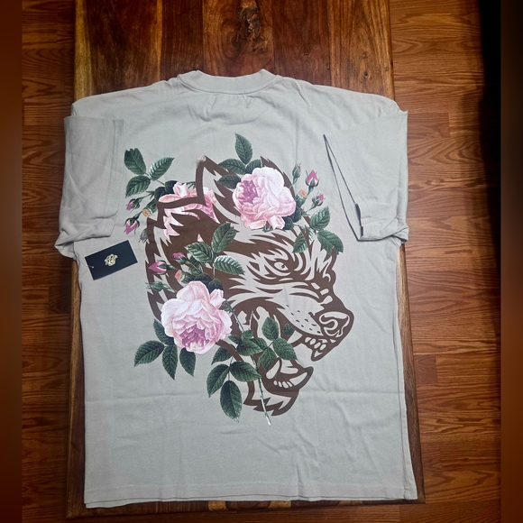 Darc Sport Floral Wolf Graphic Men's Shirt - Picture 2 of 8